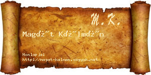 Magát Kálmán névjegykártya