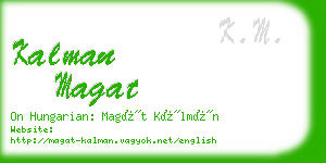 kalman magat business card